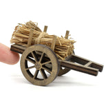 Maxbell 1:12 Scale Miniature Firewood Cart Model Creative Artwork DIY Diorama Layout