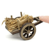 Maxbell 1:12 Scale Miniature Firewood Cart Model Creative Artwork DIY Diorama Layout