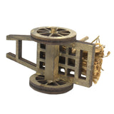 Maxbell 1:12 Scale Miniature Firewood Cart Model Creative Artwork DIY Diorama Layout
