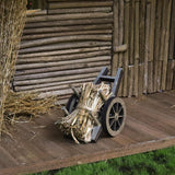 Maxbell 1:12 Scale Miniature Firewood Cart Model Creative Artwork DIY Diorama Layout