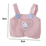 Maxbell Dolls Suspender Pants Doll Clothes for 15cm Dolls Boys Dolls Halloween Gifts Pink