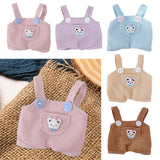 Maxbell Dolls Suspender Pants Doll Clothes for 15cm Dolls Boys Dolls Halloween Gifts Pink