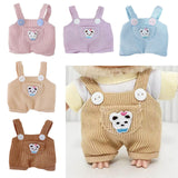 Maxbell Dolls Suspender Pants Doll Clothes for 15cm Dolls Boys Dolls Halloween Gifts Pink