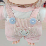 Maxbell Dolls Suspender Pants Doll Clothes for 15cm Dolls Boys Dolls Halloween Gifts Pink