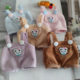 Maxbell Dolls Suspender Pants Doll Clothes for 15cm Dolls Boys Dolls Halloween Gifts Pink