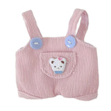 Maxbell Dolls Suspender Pants Doll Clothes for 15cm Dolls Boys Dolls Halloween Gifts Pink