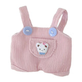 Maxbell Dolls Suspender Pants Doll Clothes for 15cm Dolls Boys Dolls Halloween Gifts Pink