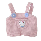 Maxbell Dolls Suspender Pants Doll Clothes for 15cm Dolls Boys Dolls Halloween Gifts Pink