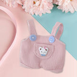 Maxbell Dolls Suspender Pants Doll Clothes for 15cm Dolls Boys Dolls Halloween Gifts Pink