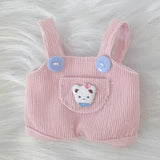 Maxbell Dolls Suspender Pants Doll Clothes for 15cm Dolls Boys Dolls Halloween Gifts Pink