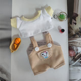 2x Dolls Clothing Accessory Outfits for 17cm Dolls Dress up Children's Gifts Khaki