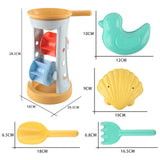 Maxbell 5 Pieces Kids Beach Sand Toy Colorful Sandbox Toy for Birthday Outdoor Beach