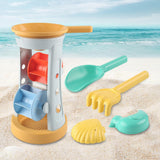 Maxbell 5 Pieces Kids Beach Sand Toy Colorful Sandbox Toy for Birthday Outdoor Beach