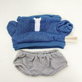 Plush Doll Clothes Set Dress up for Little Girls Movie Doll Clothes Blue Knit Pullover