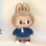 Plush Doll Clothes Set Dress up for Little Girls Movie Doll Clothes Blue Knit Pullover