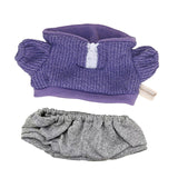 Maxbell Plush Doll Clothes Set Dress up for Little Girls Movie Doll Clothes Purple Knit Pullover