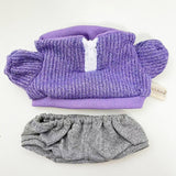 Maxbell Plush Doll Clothes Set Dress up for Little Girls Movie Doll Clothes Purple Knit Pullover