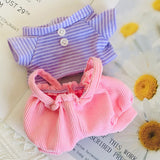 Doll Clothes Cloth Doll Clothes Adorable Doll Clothing for 17cm Pendant Doll Violet Pink