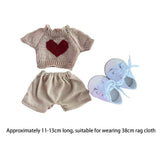 Maxbell 38cm Doll Clothes Dress up Cute Doll Clothes Suit for Party Ages 5 6 7 8 9 10 Brown Knitting