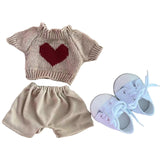 Maxbell 38cm Doll Clothes Dress up Cute Doll Clothes Suit for Party Ages 5 6 7 8 9 10 Brown Knitting