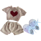 Maxbell 38cm Doll Clothes Dress up Cute Doll Clothes Suit for Party Ages 5 6 7 8 9 10 Brown Knitting