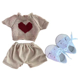 Maxbell 38cm Doll Clothes Dress up Cute Doll Clothes Suit for Party Ages 5 6 7 8 9 10 Brown Knitting