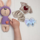 Maxbell 38cm Doll Clothes Dress up Cute Doll Clothes Suit for Party Ages 5 6 7 8 9 10 Brown Knitting