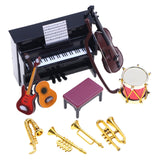 Maxbell Dollhouse Miniature Musical Instrument Set 1:12 Props for Kids 3-6 Years Old