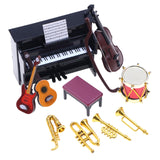 Maxbell Dollhouse Miniature Musical Instrument Set 1:12 Props for Kids 3-6 Years Old