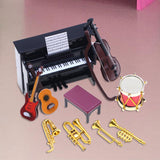 Maxbell Dollhouse Miniature Musical Instrument Set 1:12 Props for Kids 3-6 Years Old