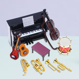 Maxbell Dollhouse Miniature Musical Instrument Set 1:12 Props for Kids 3-6 Years Old