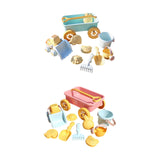 Maxbell Toddlers Beach Playing Set Pretend Play Wagon Beach Sand Toys Set for Park blue car