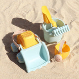 Maxbell Toddlers Beach Playing Set Pretend Play Wagon Beach Sand Toys Set for Park blue car