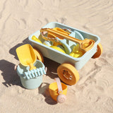 Maxbell Toddlers Beach Playing Set Pretend Play Wagon Beach Sand Toys Set for Park blue car