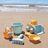 Maxbell Toddlers Beach Playing Set Pretend Play Wagon Beach Sand Toys Set for Park blue car