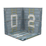 Maxbell 1/6 Scale Backdrop Storage Display for Action Figures Mini Diecast Car Dolls Parking lot