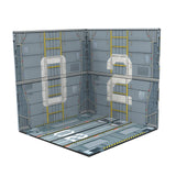 Maxbell 1/6 Scale Backdrop Storage Display for Action Figures Mini Diecast Car Dolls Parking lot