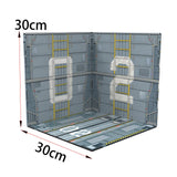 Maxbell 1/6 Scale Backdrop Storage Display for Action Figures Mini Diecast Car Dolls Parking lot