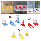 Maxbell Dollhouse Miniature Model 1/12 Bulldozer Forklift Child Engineering Vehicle red set