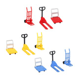 Maxbell Dollhouse Miniature Model 1/12 Bulldozer Forklift Child Engineering Vehicle red set
