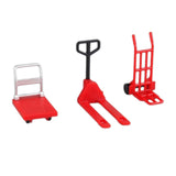 Maxbell Dollhouse Miniature Model 1/12 Bulldozer Forklift Child Engineering Vehicle red set