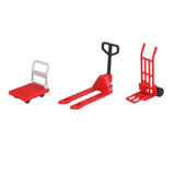 Maxbell Dollhouse Miniature Model 1/12 Bulldozer Forklift Child Engineering Vehicle red set
