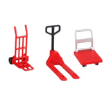Maxbell Dollhouse Miniature Model 1/12 Bulldozer Forklift Child Engineering Vehicle red set