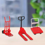 Maxbell Dollhouse Miniature Model 1/12 Bulldozer Forklift Child Engineering Vehicle red set