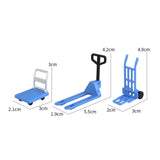 Maxbell Dollhouse Miniature Model 1/12 Bulldozer Forklift Child Engineering Vehicle blue set