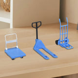 Maxbell Dollhouse Miniature Model 1/12 Bulldozer Forklift Child Engineering Vehicle blue set