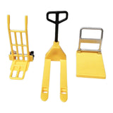 Maxbell Dollhouse Miniature Model 1/12 Bulldozer Forklift Child Engineering Vehicle yellow set