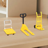 Maxbell Dollhouse Miniature Model 1/12 Bulldozer Forklift Child Engineering Vehicle yellow set