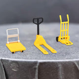 Maxbell Dollhouse Miniature Model 1/12 Bulldozer Forklift Child Engineering Vehicle yellow set