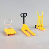Maxbell Dollhouse Miniature Model 1/12 Bulldozer Forklift Child Engineering Vehicle yellow set